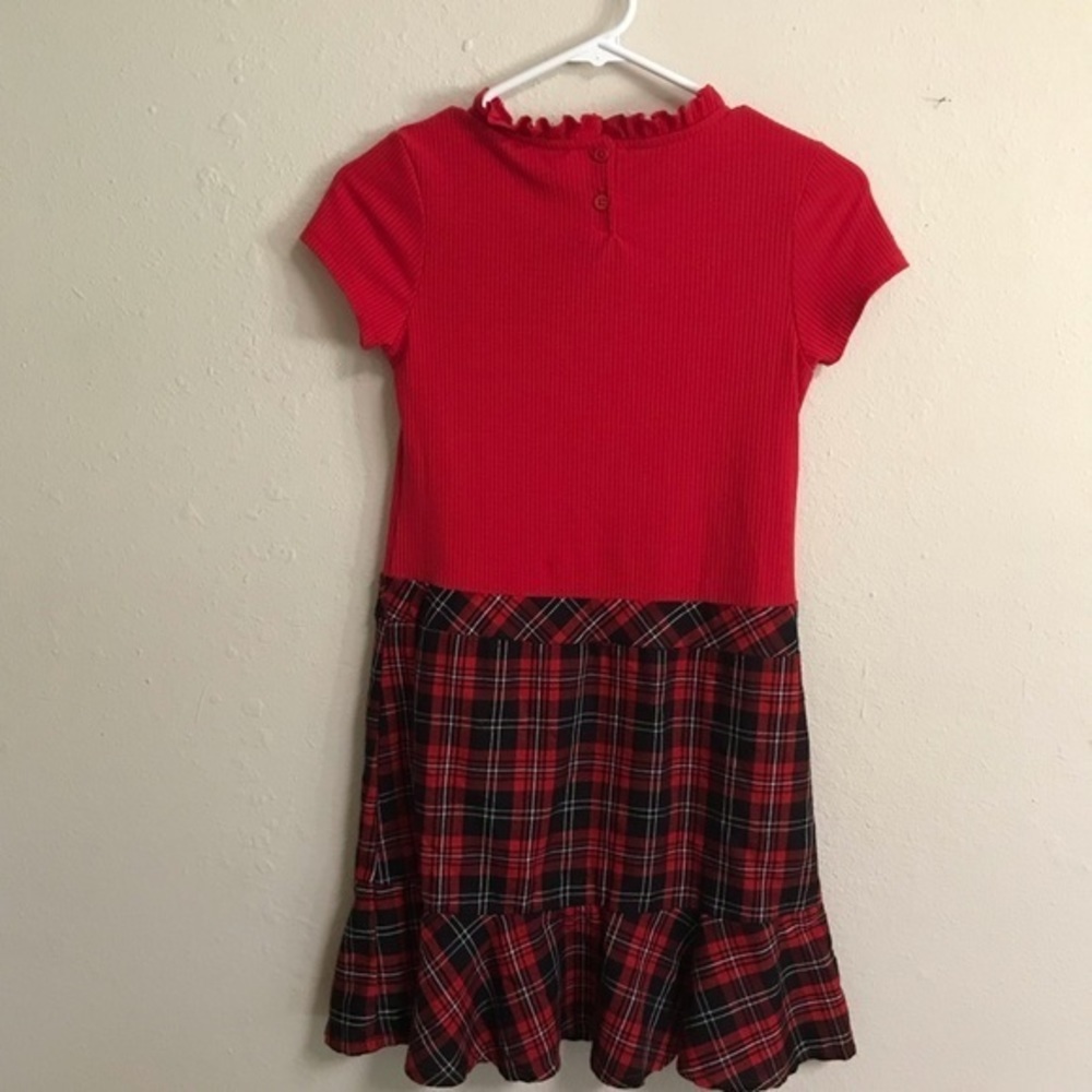 Wonder Nation Girls‎ Large Red & Black Plaid Short Sleeve Dress